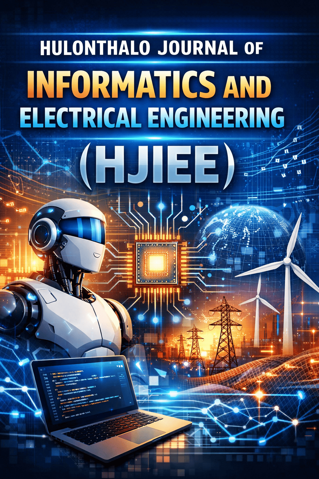 Hulonthalo Journal of Informatics and Electrical Engineering (HJIEE) is a peer-reviewed scientific journal that publishes high-quality research articles in the fields of Informatics and Electrical Engineering. The journal aims to provide a scholarly platform for researchers, academics, practitioners, and industry professionals to disseminate innovative ideas, theoretical developments, and practical applications in technology and engineering.  HJIEE focuses on, but is not limited to, the following areas:  Artificial Intelligence and Machine Learning  Data Science and Big Data Analytics  Computer Networks and Cybersecurity  Software Engineering and Information Systems  Internet of Things (IoT) and Embedded Systems  Signal Processing and Telecommunications  Power Systems and Renewable Energy  Control Systems and Robotics  Electrical Machines and Power Electronics  The journal promotes interdisciplinary research that integrates informatics and electrical engineering to address real-world challenges and technological advancements.  HJIEE applies a double-blind peer-review process to ensure the quality, originality, and scientific contribution of each published manuscript.  The journal is committed to upholding academic integrity, ethical publishing standards, and open scientific communication.